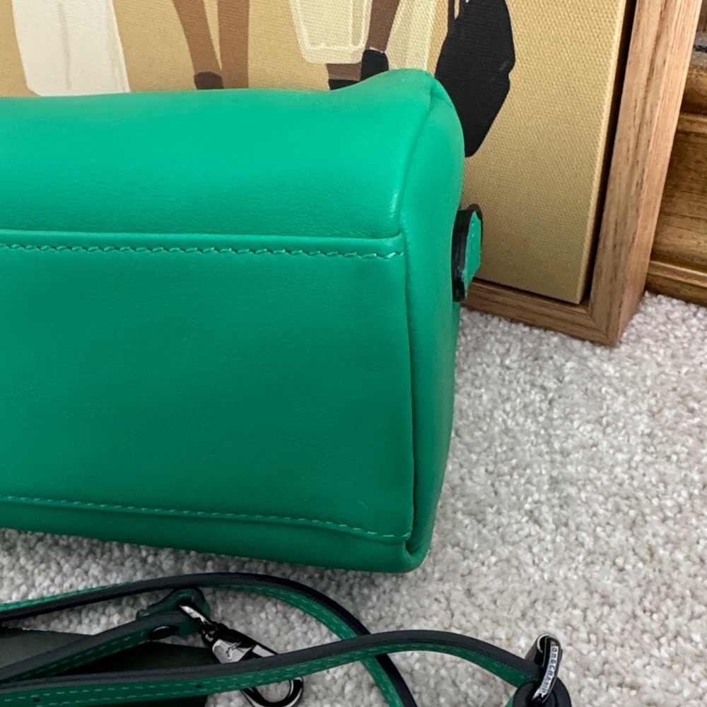 Longchamp LePliage Xtra Xs Leather Green Crossbody Bag - Picture 8 of 16